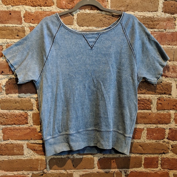 rag & bone Tops - Rag & Bone Denim Washed Sweatshirt